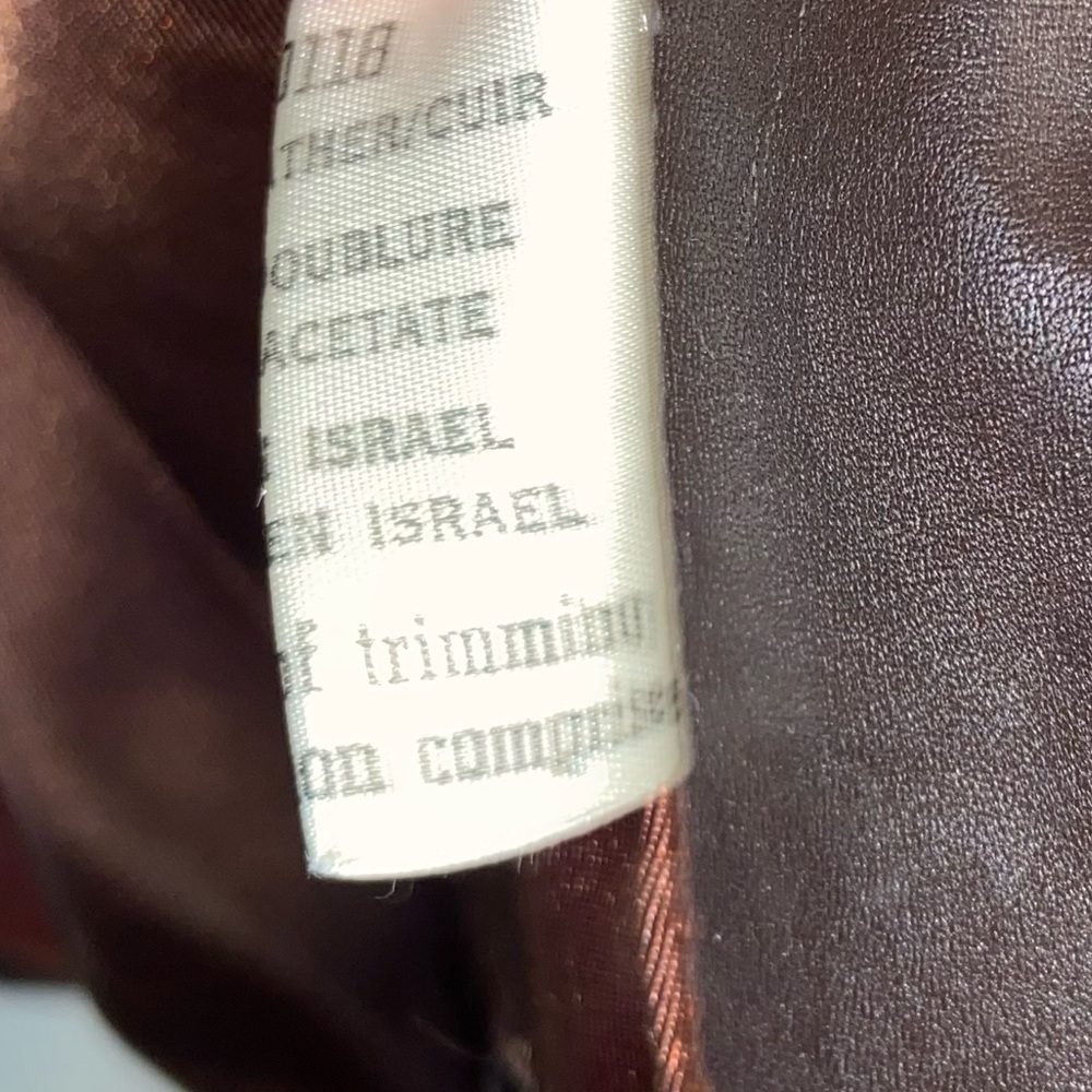 Vintage Brown Leather Blazer Jacket Made in Uruguay edgy rock classic old money - Picture 6 of 10